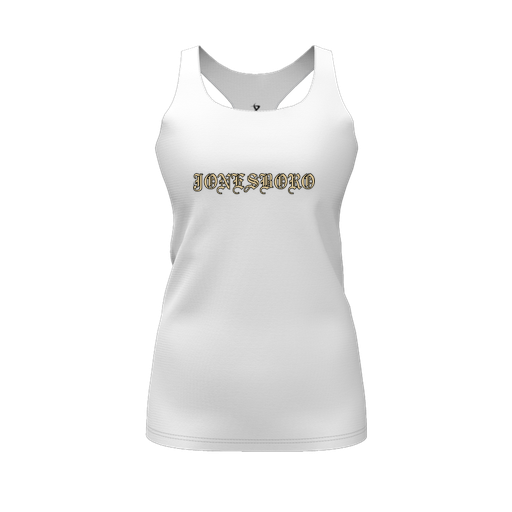 [FT0TRBWH-FYS-LOGO2] Decker Racerback Tank Top (Female Youth S, White, Logo 2)