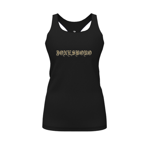 [FT0TRBBK-FYS-LOGO2] Decker Racerback Tank Top (Female Youth S, Black, Logo 2)